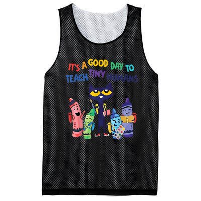 Kindergarten Teacher It's A Good Day To Teach Tiny Humans Funny Gift Mesh Reversible Basketball Jersey Tank