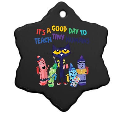 Kindergarten Teacher It's A Good Day To Teach Tiny Humans Funny Gift Ceramic Star Ornament