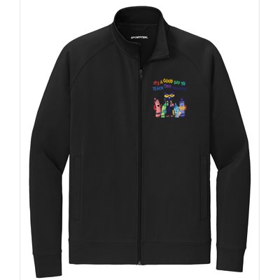 Kindergarten Teacher It's A Good Day To Teach Tiny Humans Funny Gift Stretch Full-Zip Cadet Jacket