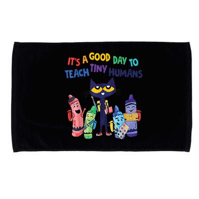 Kindergarten Teacher It's A Good Day To Teach Tiny Humans Funny Gift Microfiber Hand Towel