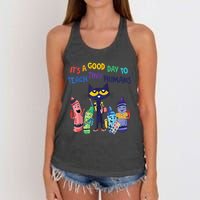 Kindergarten Teacher It's A Good Day To Teach Tiny Humans Funny Gift Women's Knotted Racerback Tank