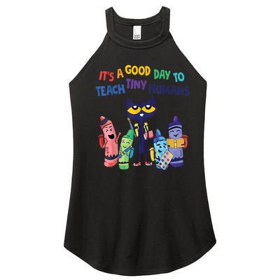 Kindergarten Teacher It's A Good Day To Teach Tiny Humans Funny Gift Women's Perfect Tri Rocker Tank