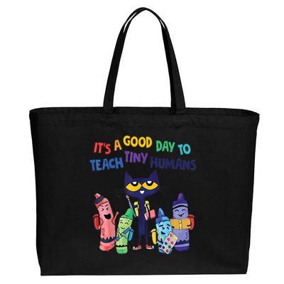 Kindergarten Teacher It's A Good Day To Teach Tiny Humans Funny Gift Cotton Canvas Jumbo Tote