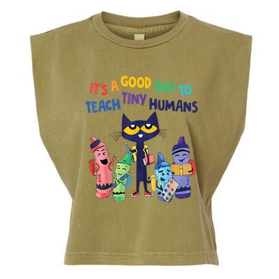 Kindergarten Teacher It's A Good Day To Teach Tiny Humans Funny Gift Garment-Dyed Women's Muscle Tee