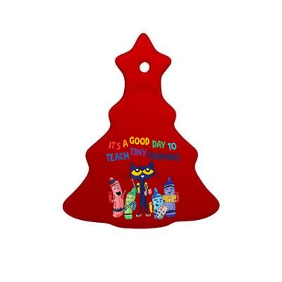 Kindergarten Teacher It's A Good Day To Teach Tiny Humans Funny Gift Ceramic Tree Ornament