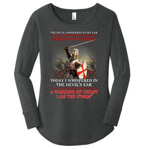 Knight Templar I Am A Child Of God A Warrior Of Christ I Am The Storm Women's Perfect Tri Tunic Long Sleeve Shirt