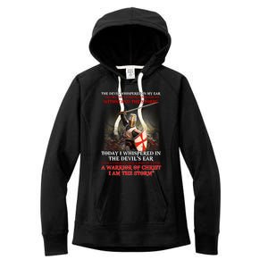 Knight Templar I Am A Child Of God A Warrior Of Christ I Am The Storm Women's Fleece Hoodie