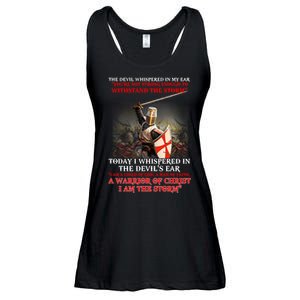 Knight Templar I Am A Child Of God A Warrior Of Christ I Am The Storm Ladies Essential Flowy Tank