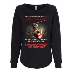 Knight Templar I Am A Child Of God A Warrior Of Christ I Am The Storm Womens California Wash Sweatshirt