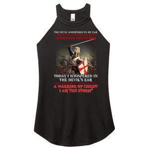 Knight Templar I Am A Child Of God A Warrior Of Christ I Am The Storm Women's Perfect Tri Rocker Tank