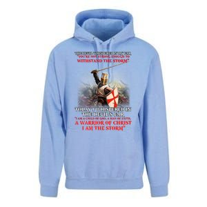 Knight Templar I Am A Child Of God A Warrior Of Christ I Am The Storm Unisex Surf Hoodie