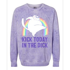 Kick Today In The Dick Colorblast Crewneck Sweatshirt