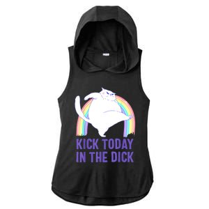 Kick Today In The Dick Ladies PosiCharge Tri-Blend Wicking Draft Hoodie Tank