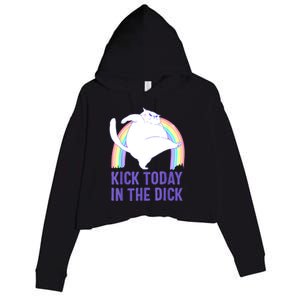 Kick Today In The Dick Crop Fleece Hoodie