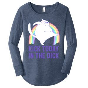 Kick Today In The Dick Women's Perfect Tri Tunic Long Sleeve Shirt