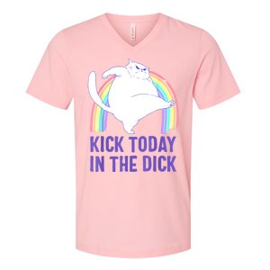 Kick Today In The Dick V-Neck T-Shirt