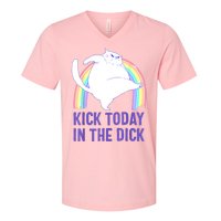 Kick Today In The Dick V-Neck T-Shirt