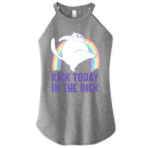 Kick Today In The Dick Women's Perfect Tri Rocker Tank