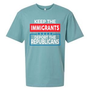 Keep The Immigrants Deport The Republicans Sueded Cloud Jersey T-Shirt