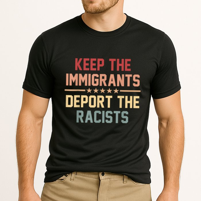 Keep The Immigrants Deport The Racists Anti Racism Cooling Performance Crew T-Shirt