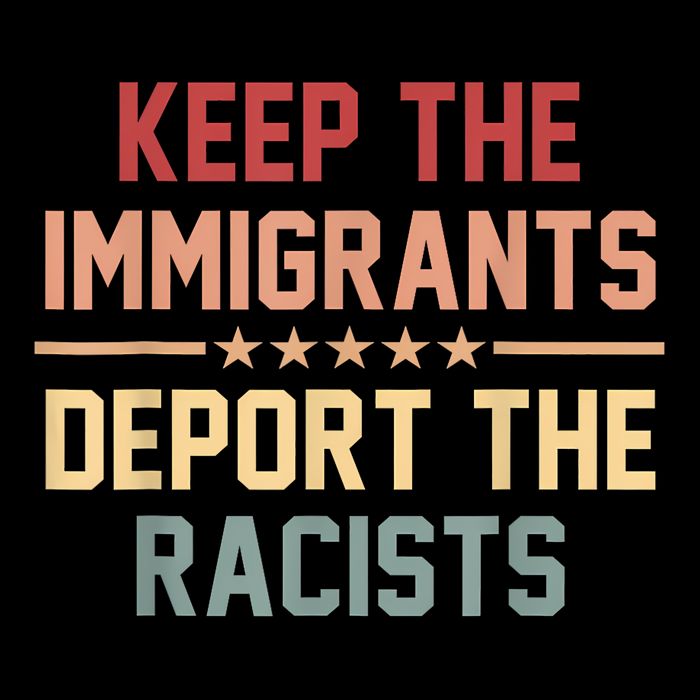 Keep The Immigrants Deport The Racists Anti Racism Cooling Performance Crew T-Shirt