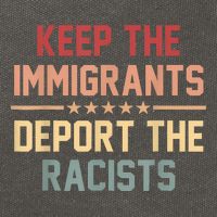 Keep The Immigrants Deport The Racists Anti Racism Cotton Canvas Backpack
