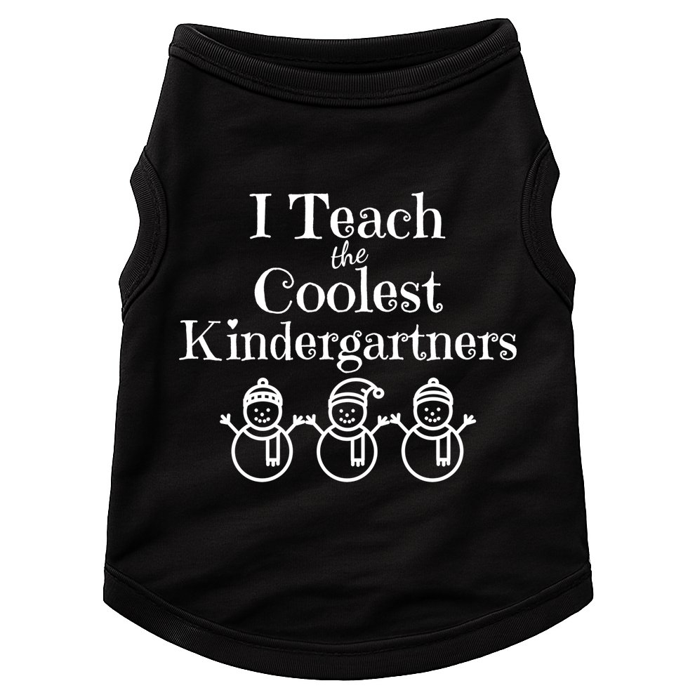 Kindergarten Teacher I Teach Coolest Kindergartners Snowman Doggie Tank