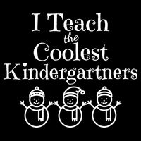 Kindergarten Teacher I Teach Coolest Kindergartners Snowman Cooling Performance Crew T-Shirt