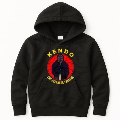 Kendo The Japanese Fencing Traditional Style Fencing Sport Kids Hoodie