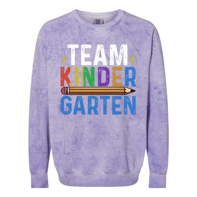 Kindergarten Team Kindergarten Squad Team Kindergarten Gift Colorblast Crewneck Sweatshirt