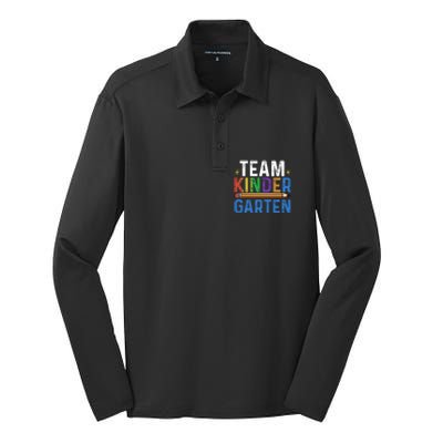 Kindergarten Team Kindergarten Squad Team Kindergarten Gift Silk Touch Performance Long Sleeve Polo