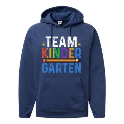 Kindergarten Team Kindergarten Squad Team Kindergarten Gift Performance Fleece Hoodie