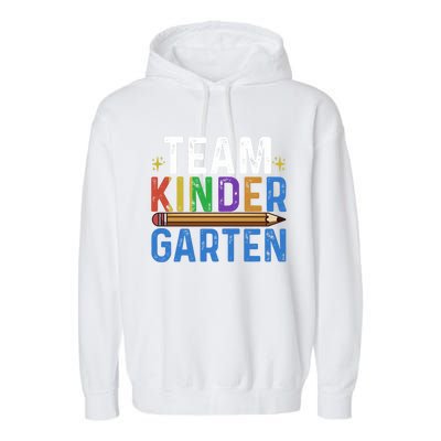 Kindergarten Team Kindergarten Squad Team Kindergarten Gift Garment-Dyed Fleece Hoodie