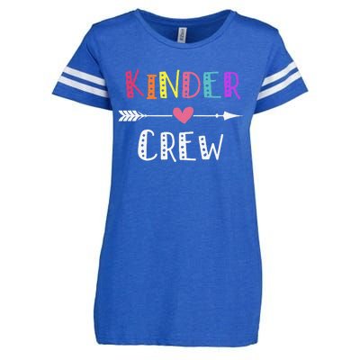 Kindergarten Teacher Kinder Crew First Day Of School Enza Ladies Jersey Football T-Shirt