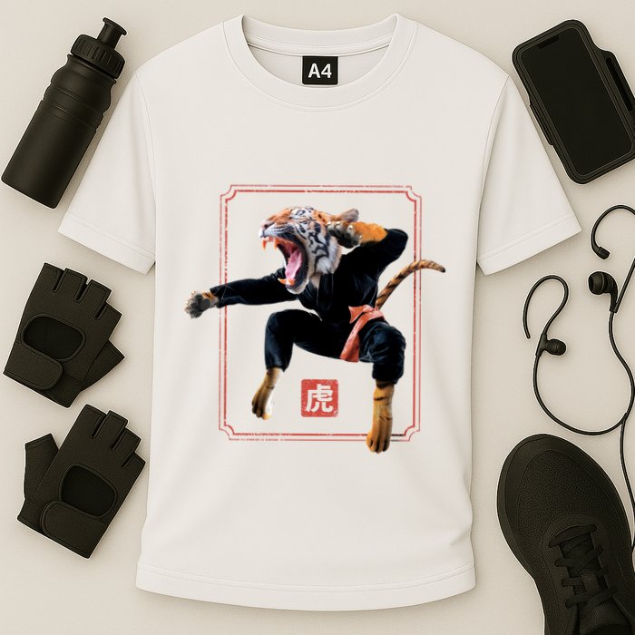 Kungfu Tiger Cooling Performance Crew T-Shirt