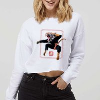 Kungfu Tiger Cropped Pullover Crew
