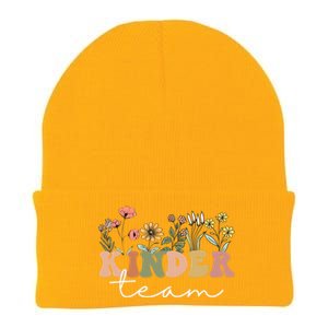 Kinder Team Kindergarten Teacher Tee 1St Day Of School Gift Knit Cap Winter Beanie