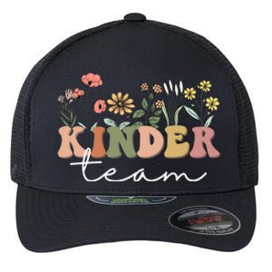 Kinder Team Kindergarten Teacher Tee 1St Day Of School Gift Flexfit Unipanel Trucker Cap