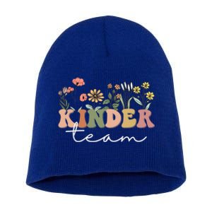 Kinder Team Kindergarten Teacher Tee 1St Day Of School Gift Short Acrylic Beanie