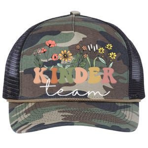 Kinder Team Kindergarten Teacher Tee 1St Day Of School Gift Retro Rope Trucker Hat Cap