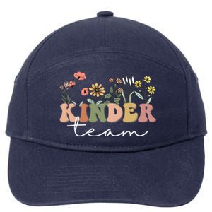 Kinder Team Kindergarten Teacher Tee 1St Day Of School Gift 7-Panel Snapback Hat