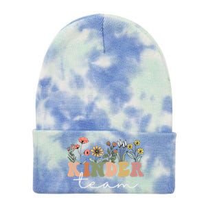 Kinder Team Kindergarten Teacher Tee 1St Day Of School Gift Tie Dye 12in Knit Beanie