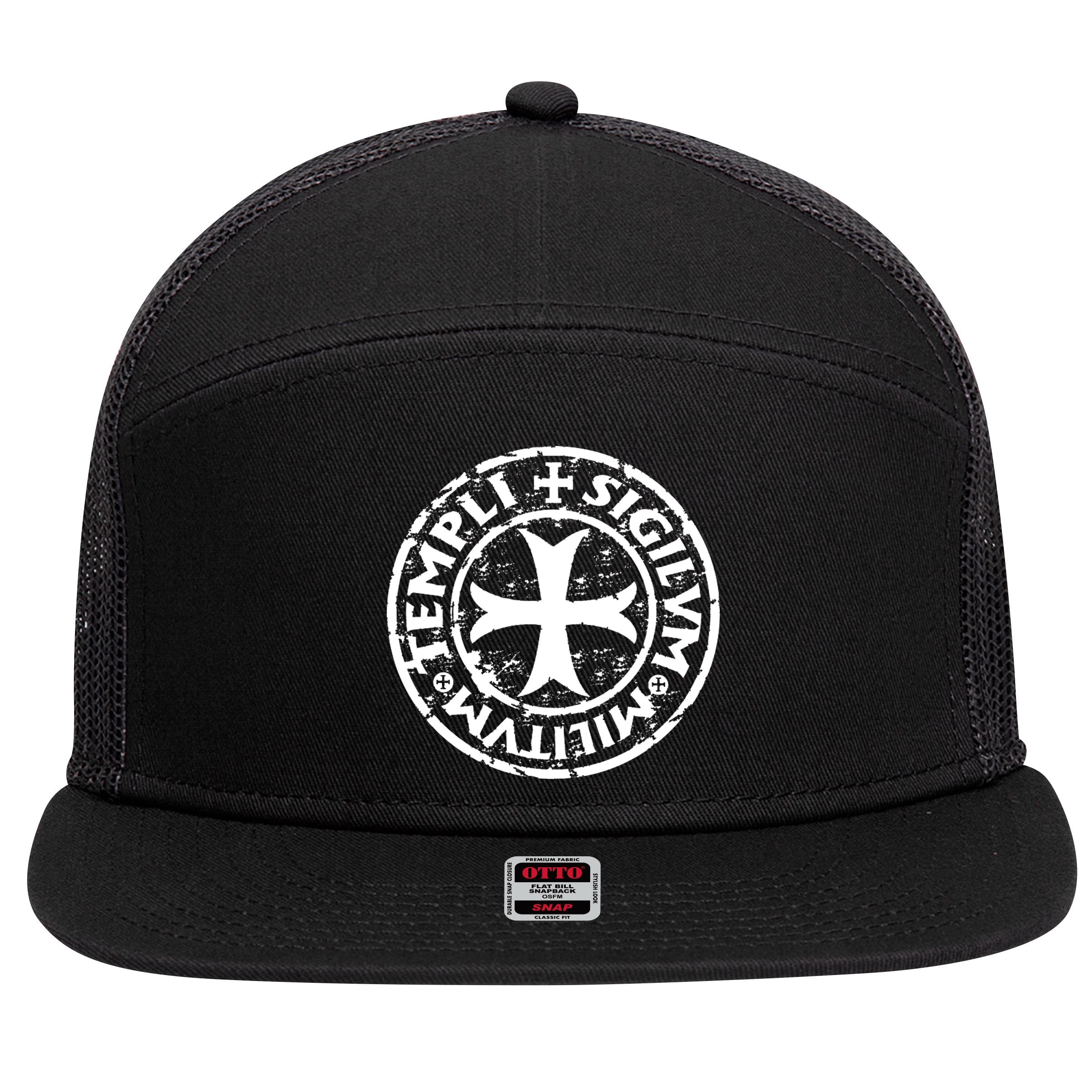 Knights Templar 7 Panel Mesh Trucker Snapback Hat