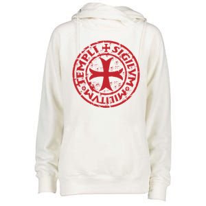 Knights Templar Womens Funnel Neck Pullover Hood