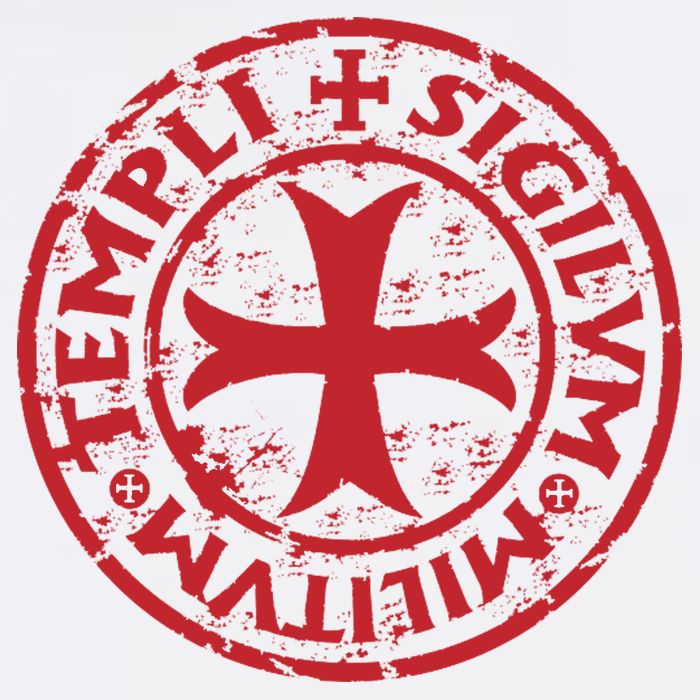 Knights Templar Flat Bill Trucker Hat
