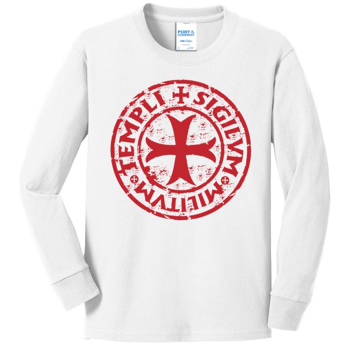 Knights Templar Kids Long Sleeve Shirt