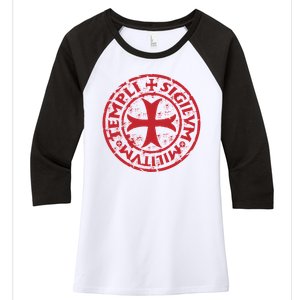 Knights Templar Women's Tri-Blend 3/4-Sleeve Raglan Shirt