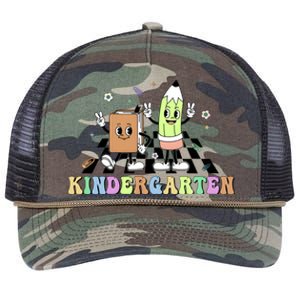 Kindergarten Teacher Life Cute Funny School Retro Rope Trucker Hat Cap