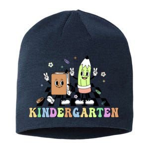 Kindergarten Teacher Life Cute Funny School Sustainable Beanie