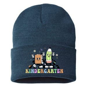 Kindergarten Teacher Life Cute Funny School Sustainable Knit Beanie